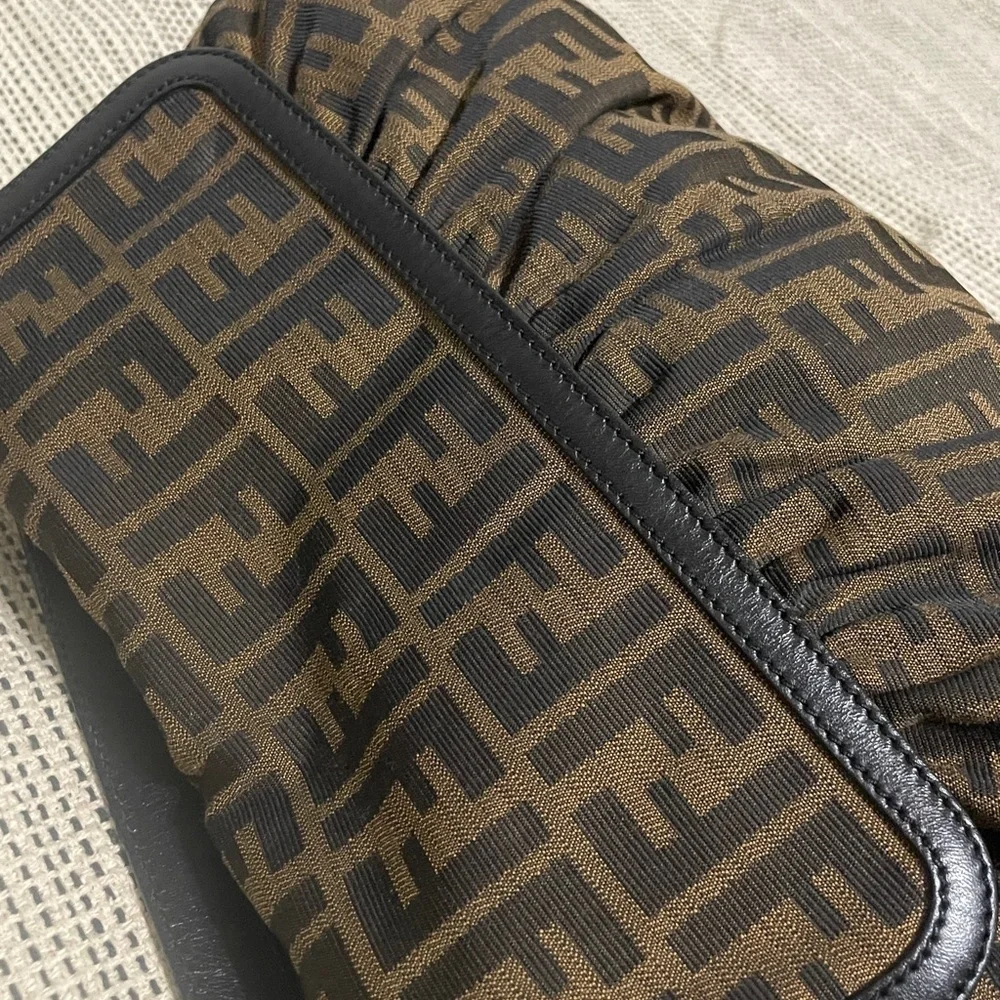 Fendi Zucca Canvas Shoulder Bag